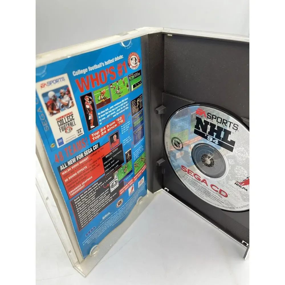 NHL '94 (Sega CD, 1993) EA Sports Hockey Game Complete CIB Authentic